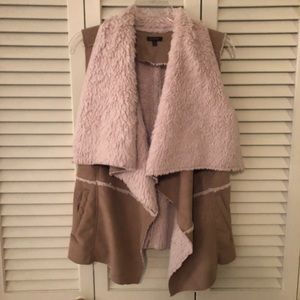 Faux suede vest